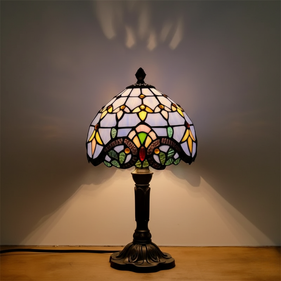 Lampada da Tavolo in Vetro Colorato Retrò