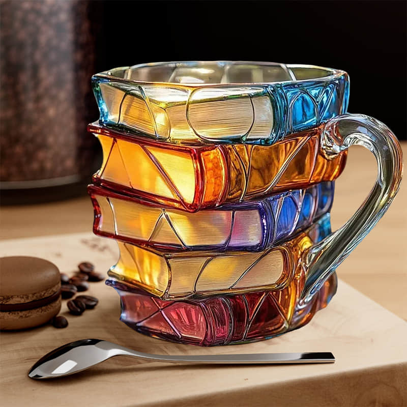 Tazza Artigianale 3D della Felicità per Amanti della Lettura