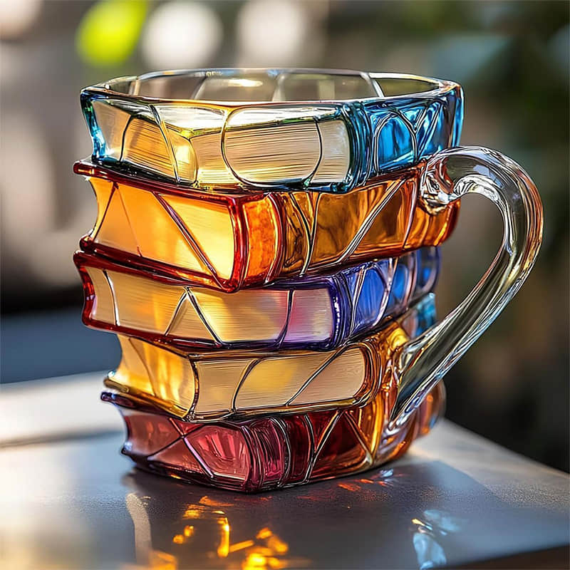 Tazza Artigianale 3D della Felicità per Amanti della Lettura