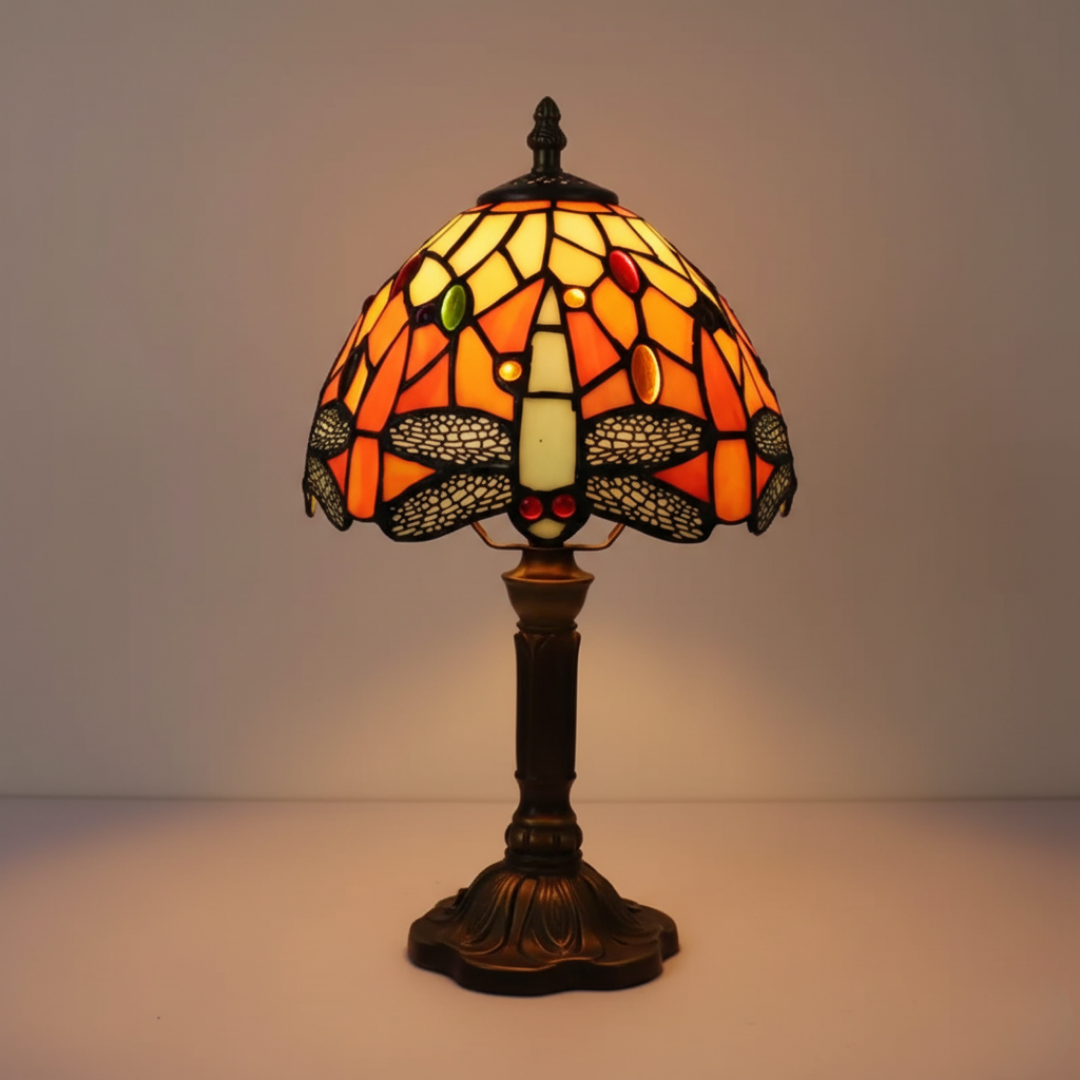 Lampada da Tavolo LED in Vetro Colorato Decorativa