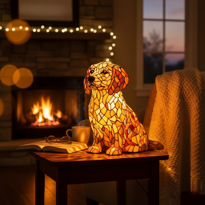 Golden Retriever Lily – Spiritual LED Sculpture