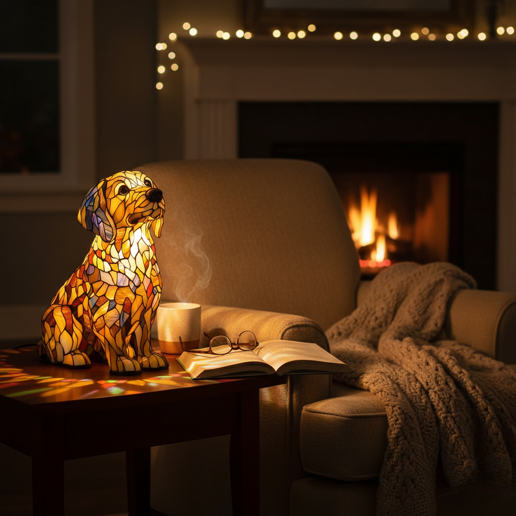 Golden Retriever Aurora – Radiant Lamp