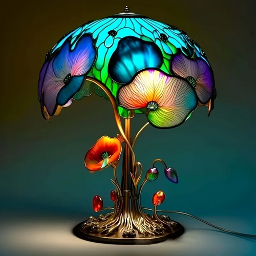 Mushroom – Boho Chic Lamp with Floral Patterns
