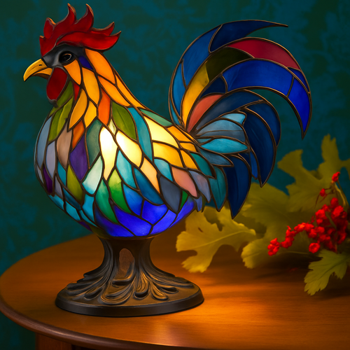 Rooster Ollie – Vibrant LED Lamp