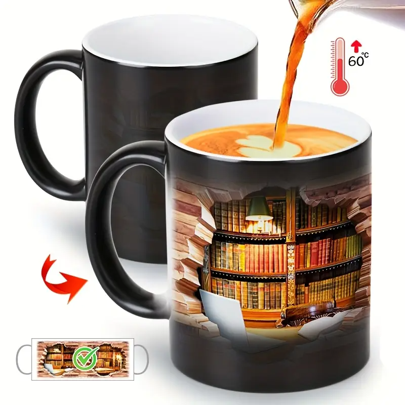 Tazza in Ceramica Termica Affascinante per Amanti dei Libri