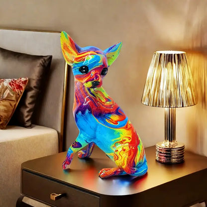 Chihuahua – Vibrant Resin LED Lamp
